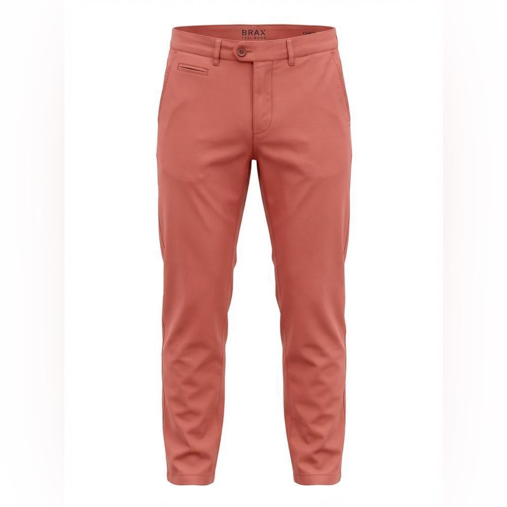 Brax Mens Chino Pants Size 33 Rust Red Color